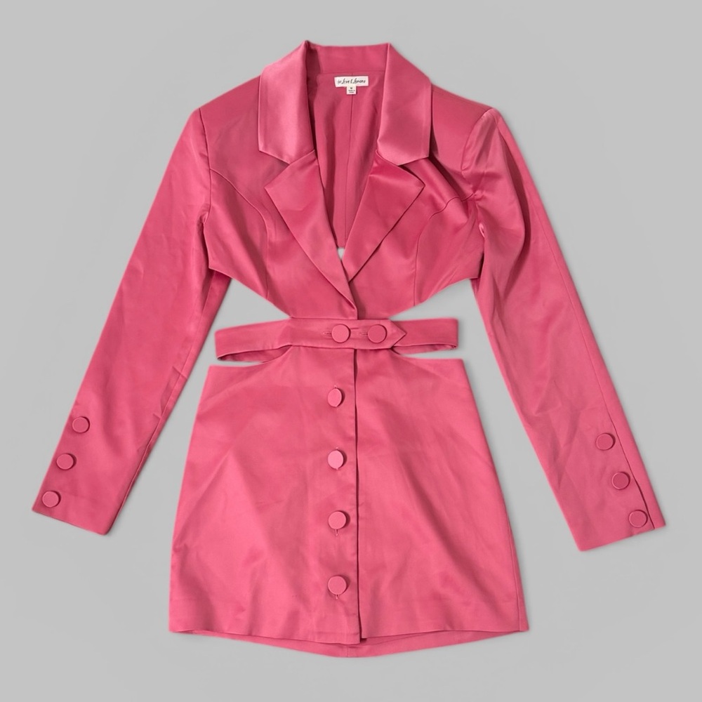 For Love & Lemons Marie Blazer Pink Mini Dress - Picture 7 of 14